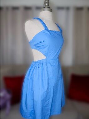 Blue Cutout Summer Dress
